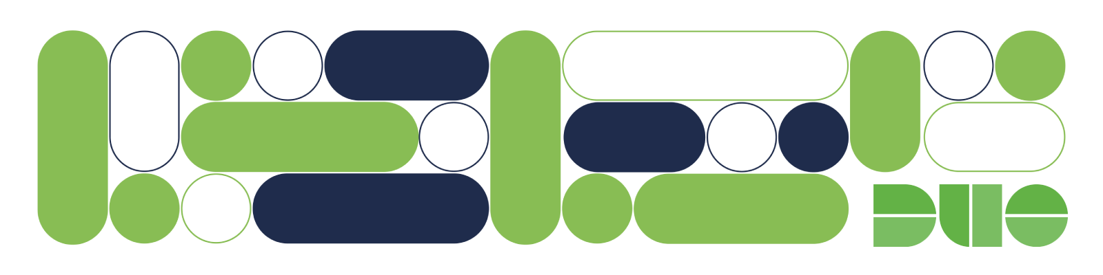 Duo logo with shapes
