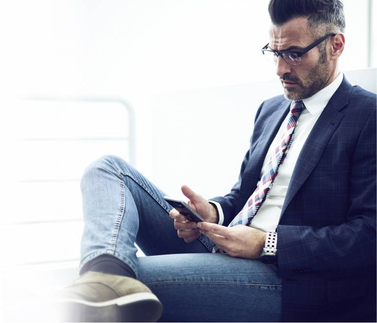 Businessman using a cell phone