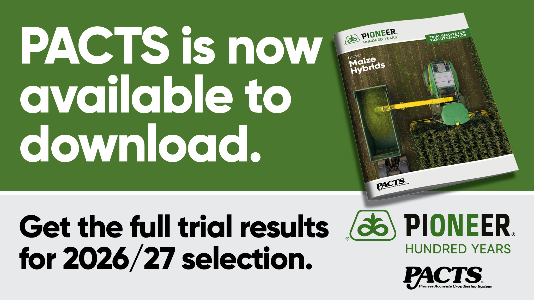 PACTS is now available to download. Get the full trial results for 2026/27 selection.