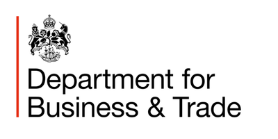 Department for Business Trade corporate logo on a logo grid. They are sponsoring the Reuters Events SMR 2026 conference.