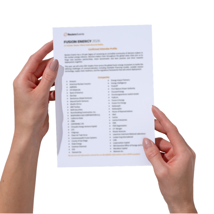 Attendees list mockup