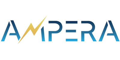 Ampera corporate logo on a logo grid. They are sponsoring the Reuters Events SMR 2026 conference.