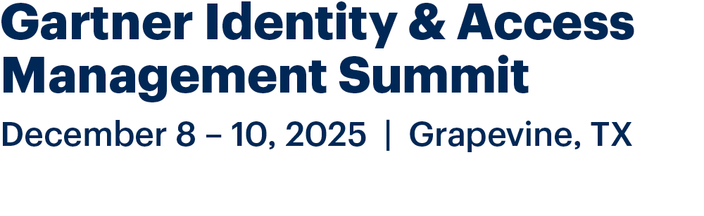 Gartner Identity & Access Management Summit