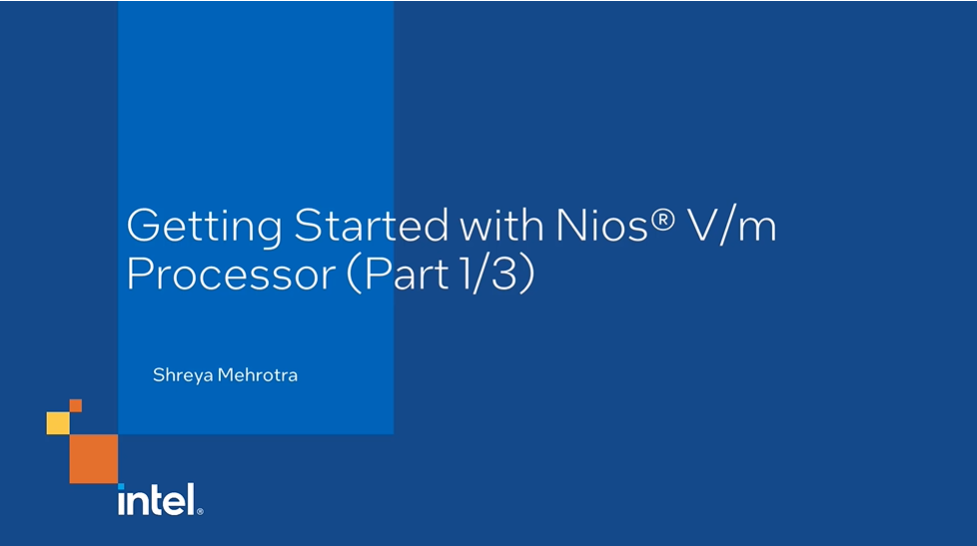 동영상: Nios® V/m 프로세서로 시작하기