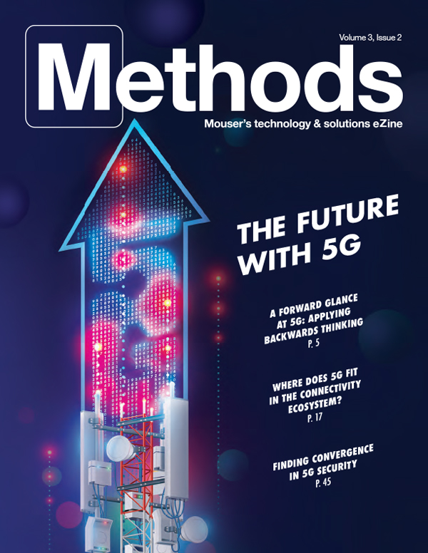 Methods A.I. cover an arrow pointed up with a 5G tower inside of it.