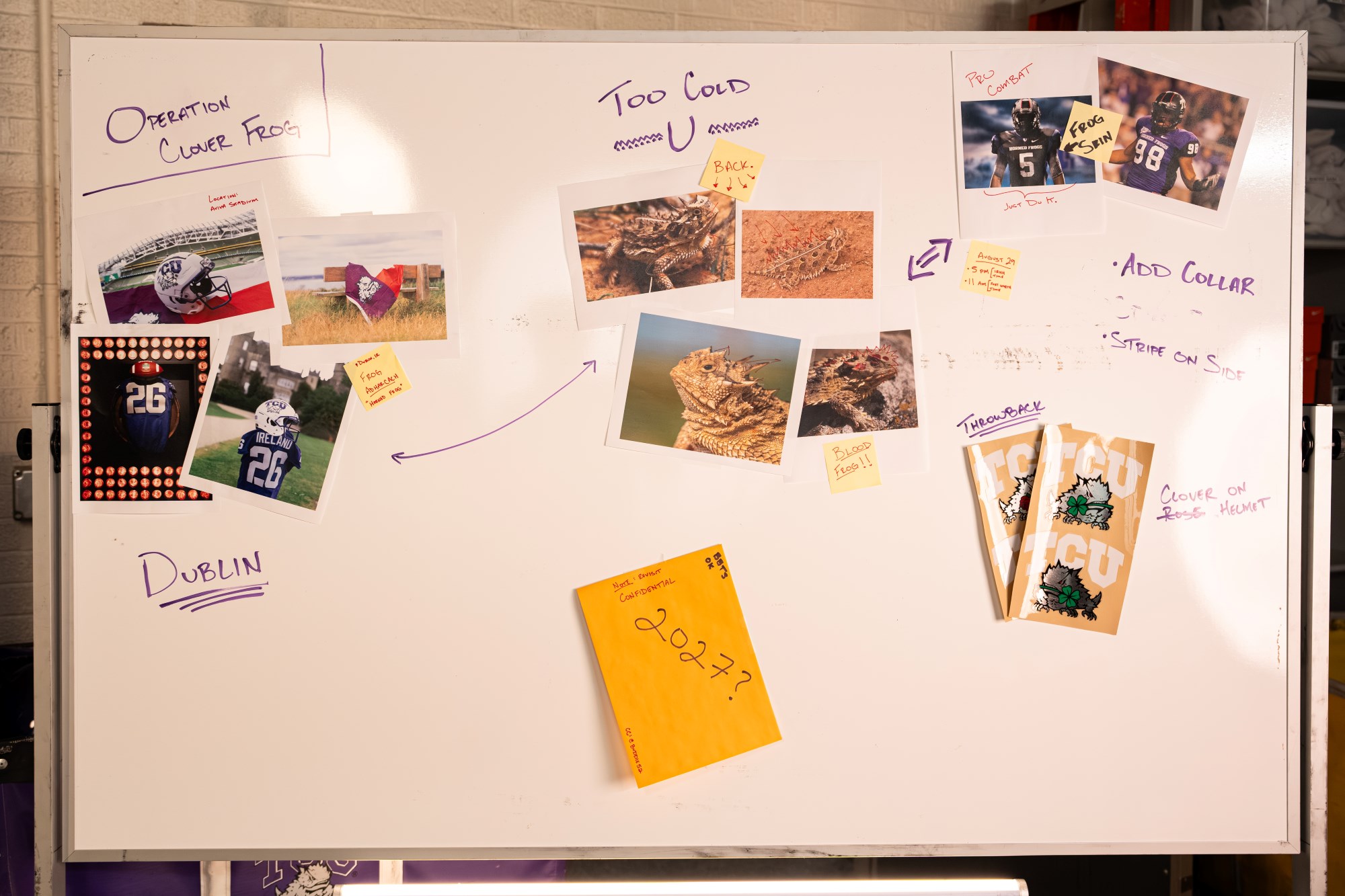 An art board featuring a manilla envelope that says "BBTS OK 2027?"